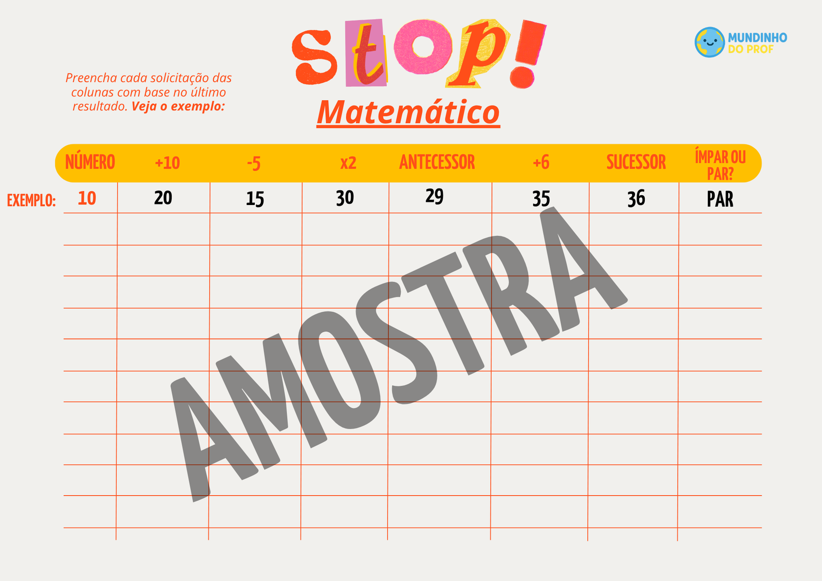 Stop Matemático - Imagem 2